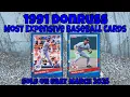 1991 Donruss Most Expensive eBay Sales Baseball Cards - March 2025