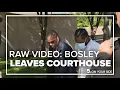 Raw Former St Louis Alderman Brandon Bosley leaves federal court after pleading not guilty