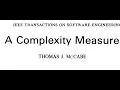 Read a paper A complexity measure Cyclomatic complexity