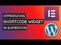 How to Add Shortcode Widget in Elementor Elementor Tutorial