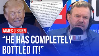 James O'Brien's instant reaction to Donald Trump's Iran U-turn