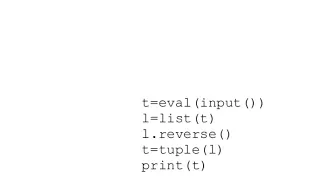 Python program to reverse a python program