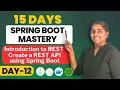 Introduction to REST API Create a REST API using Spring Boot 15 days to Spring Boot Mastery