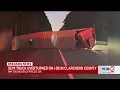 Clarendon fire crews respond to overturned semi truck on I-95 North