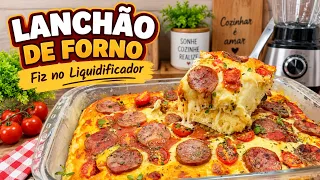 LANCHÃO DE FORNO FÁCIL E DELICIOSO: Fiz Tudo no Liquidificador!🔥