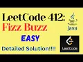 LeetCode 412 Fizz Buzz EASY JAVA Detailed Solution