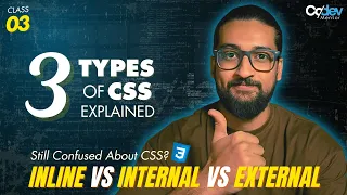 3 Types of CSS Explained with Examples Inline Internal External CSS Tutorial for Beginners 2025