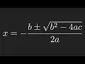 But where does the quadratic formula come from
