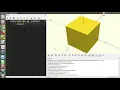 Cubes vectors comments f5 render f6 -OpenSCAD Tutorial 3