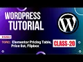 WordPress Bangla Tutorial Class - Elementor Pricing Table Price list Flipbox