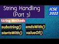 String Handling in java icse computer application java string string methods padhaikrlo