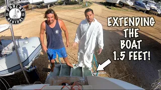 HUGE PROGRESS!! Catamaran transom extension – Part 2