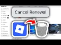 How To Cancel Roblox Premium - Step By Step