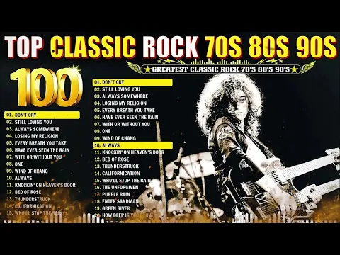 Classic Rock Songs 70s 80s 90s Full Album - Nirvana, Guns N' Roses, AC/DC, Bon Jovi, Metallica, U2