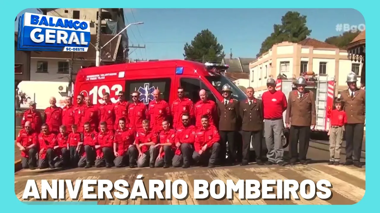 Bombeiros voluntários em Treze Tílias celebram 28 anos da corporação