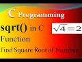 find square root of a number in c programming - sqrt Function