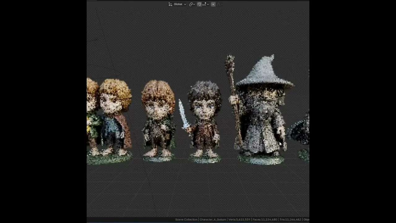 Lord of the Rings STL Files - Frodo Gandalf Aragorn - Fantasy 3D Print Models