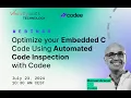 Codee Optimize the Performance of Embedded C Code Reduce Power Consumption and Memory Usage 256