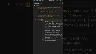 Negative indexing in python