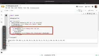 Debugging in Colab