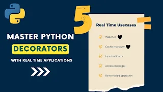 How Python Decorators Work Master Decorators with 5 Real Applications Code-Along
