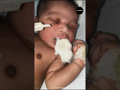 Why Are They Feeding The Baby With Cotton? #shorts #ytshorts