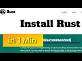 Install Rust on Windows in 1 Minute Fast Easy Tutorial rustc -version cargo -version