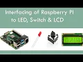 Interface LED Switch 16x2 LCD to Rasberry PI in Proteus 8 12 Programming using Python