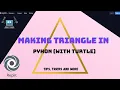 Making triangle in Python with Turtle Replit Python Tips Tricks and more