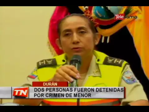 Dos personas fueron detenidas por crimen de menor
