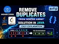 Remove Duplicates from Sorted Array Leetcode Solution in Java Easy Explanation in Tamil