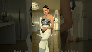 Fashion Hack Turn Your Scarf Into A Strapless Top Bra Hack Grwm Ootd Style Outfit Beauty 