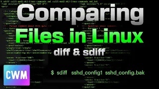 ComparingFilesInLinux diff and sdiff explained