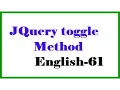 JQuery toggle Method English-61-vlr training