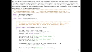 Java Program Using Java Random and Math Classes to generate user name account and math operation