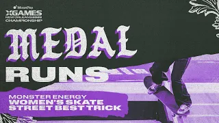 Monster Women's Skateboard Street Best Trick: TOP 3 MEDAL RUNS | MoonPay X Games Championship 2026