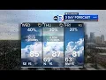 Scattered thunderstorms will continue into Wednesday