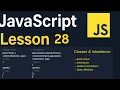 JavaScript Lesson 28 Classes Constructors Inheritance and Static Methods