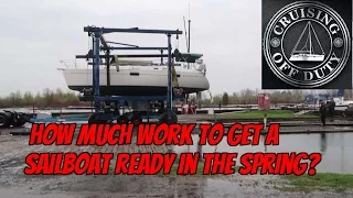 Owning a sailboat is not all fun and relaxation.  Lots of work to get it ready to sail.  Ep61 COD.