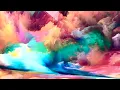 Abstract Clouds Tempered Glass Wall Art