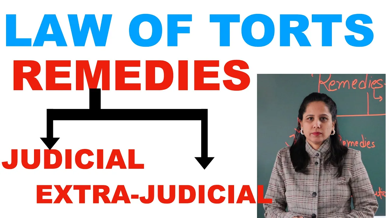 Remedies of Law of Torts India: Damages, injunction & Specific relief of restitution,Extra Judicial