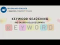 Using keywords to search the library s databases