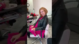 womens headshave in barbershop 