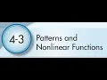 4-3 Patterns and Nonlinear Functions