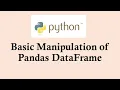 Python basic course Basic Manipulation of Pandas Data frame