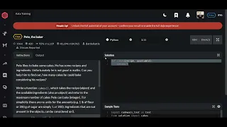 Codewars Pete the baker Python 5 kyu