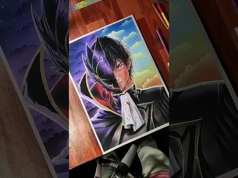 Realistic Anime Art 🔥#shorts #youtubeshorts #shortsart #art #realistic #drawing #anime #rahiljindran