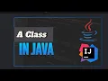 Creating a class in Java using intellij Idea