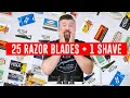 Insane 25 Razor Blade Shave to Rate Which Double Edge Safety Razor Blade is BEST Part 1