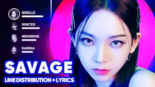 Download aespa - Savage (Line Distribution + Lyrics Karaoke) MP3